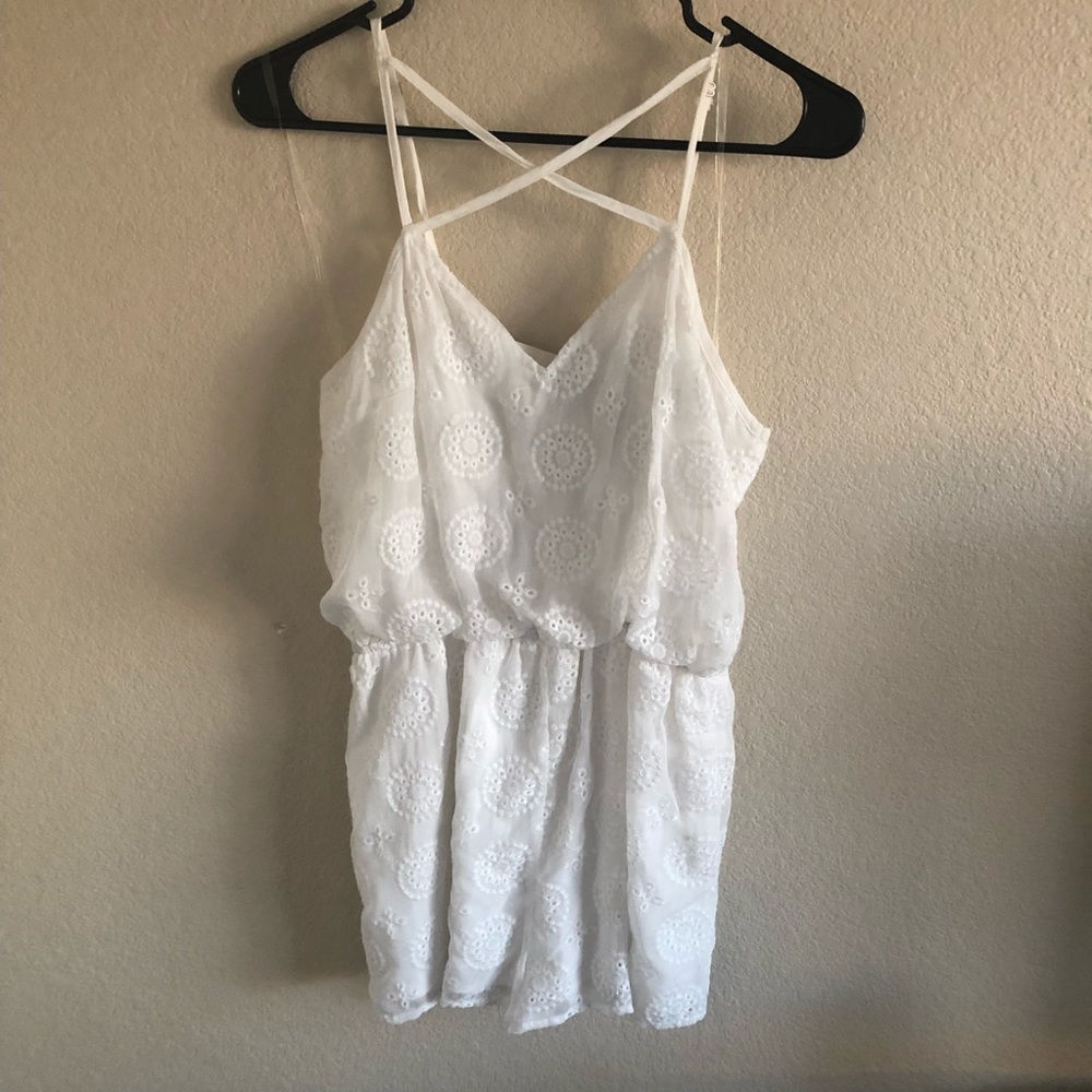 White Lace Romper
